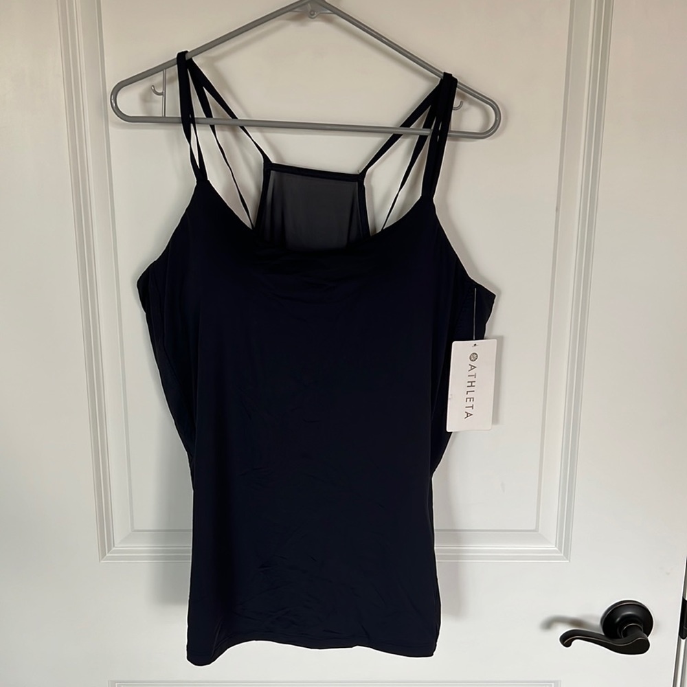 NWT Athleta Navy Dream Support Top.